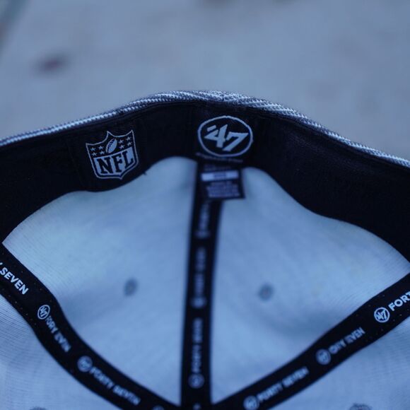 Baltimore Ravens ’47 Brand Crash Line Contender Hat Gray Black NFL Cap - Picture 4 of 12